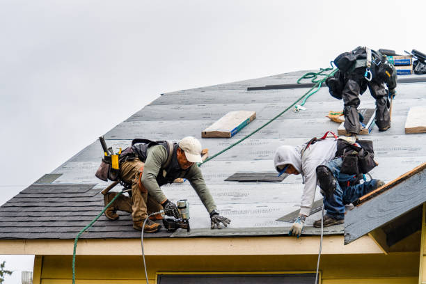 Professional Roof Replacement technician working in Mannsville, NY